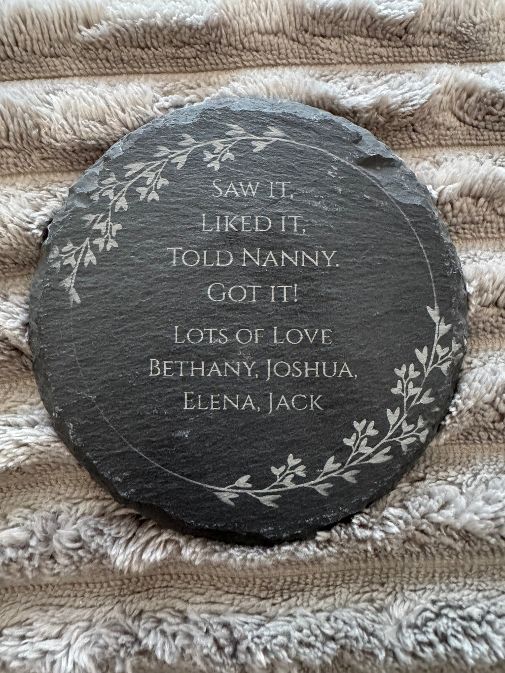 Personalised Slate coaster