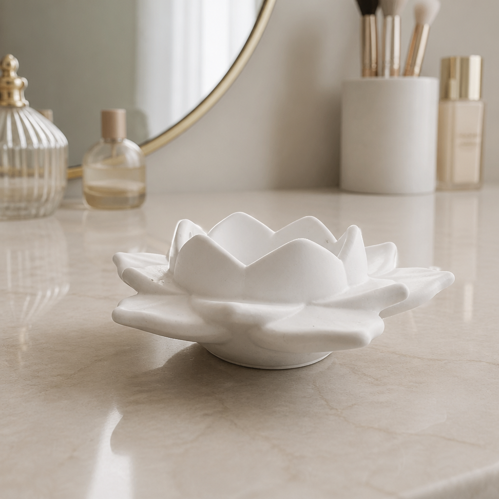 Lotus flower tea light holder