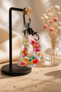 Flower letter keyrings