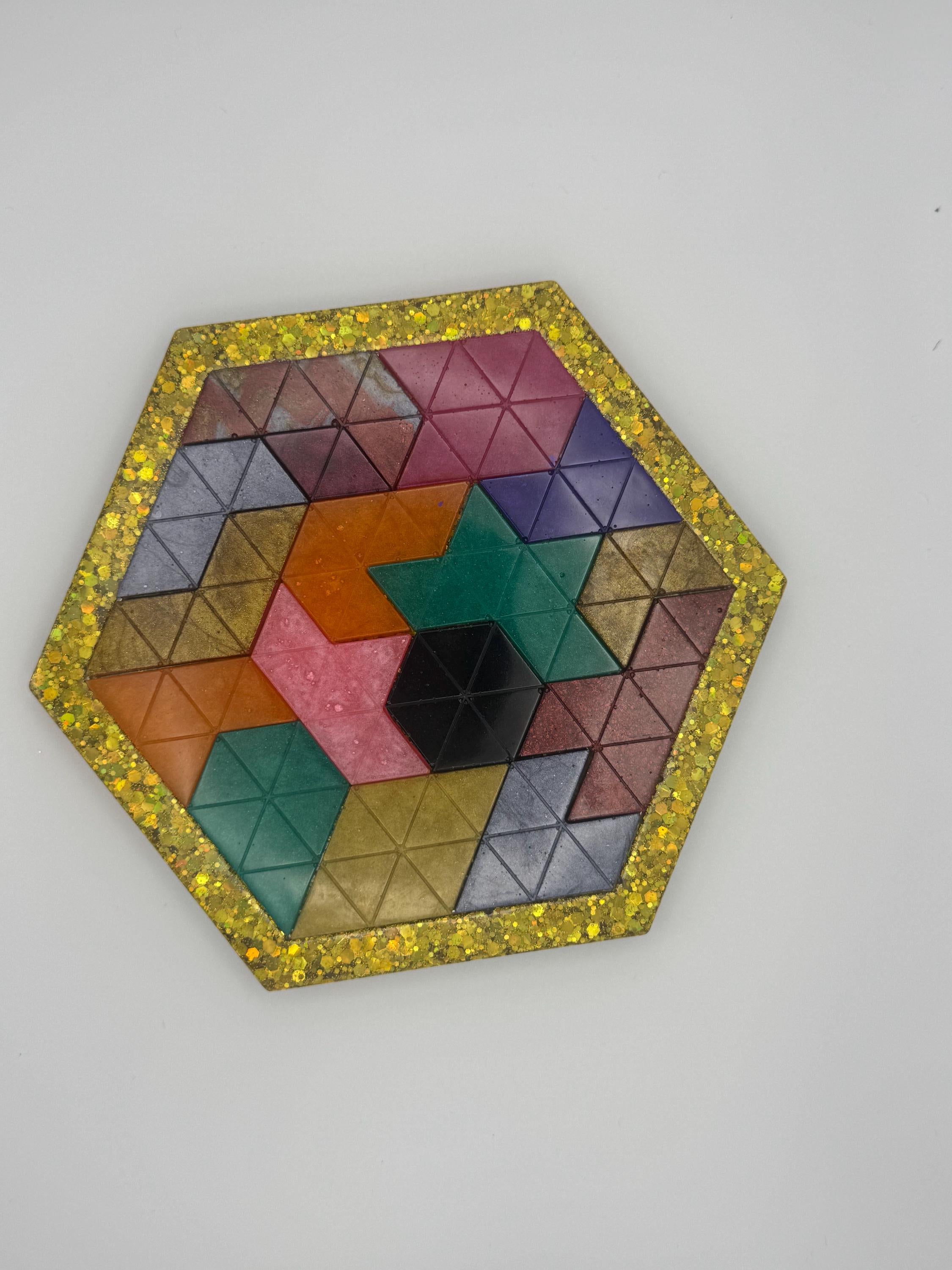 Resin Jigsaw Puzzle - Handmade Brain Teaser