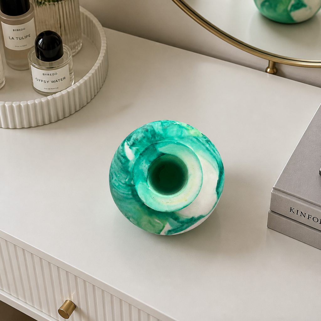 Tall spiral Ecoresin vase