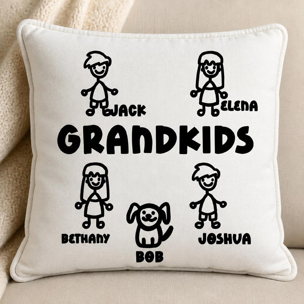 Personalised family cushions
