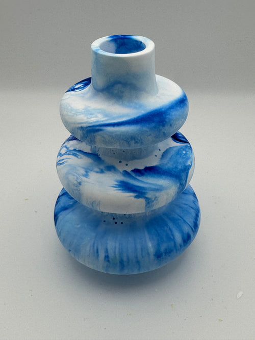 Blue spiral vase