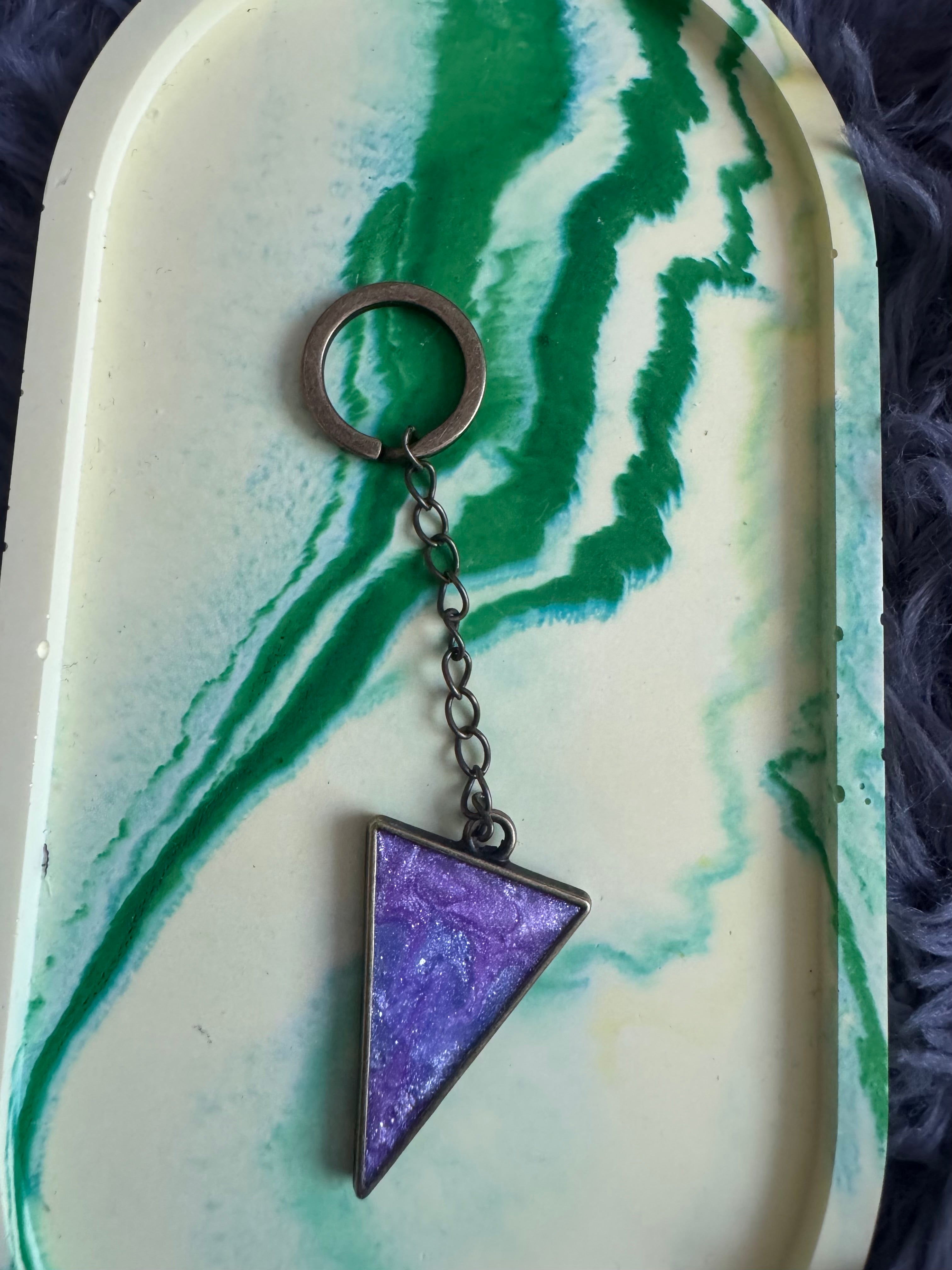 Metal bezel keyrings