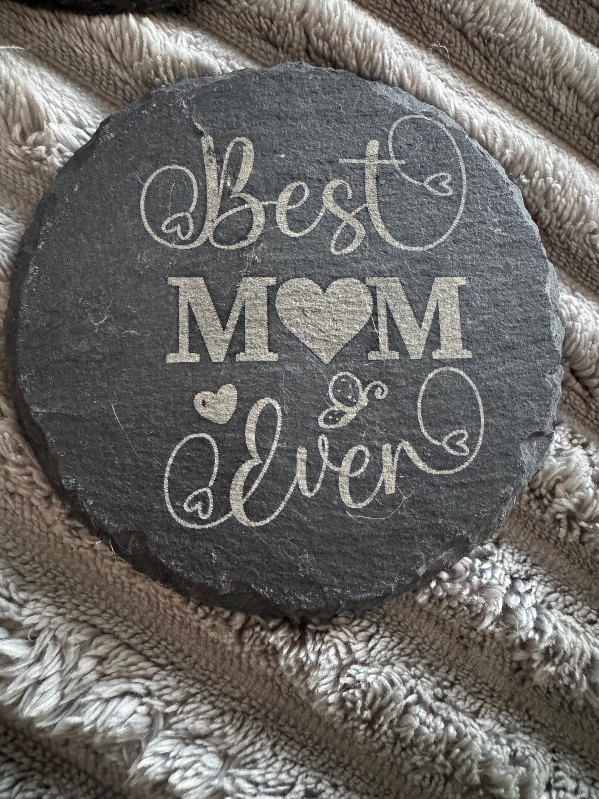 Engraved slate coaster – Best Mum ever | Willow & Resin Designs