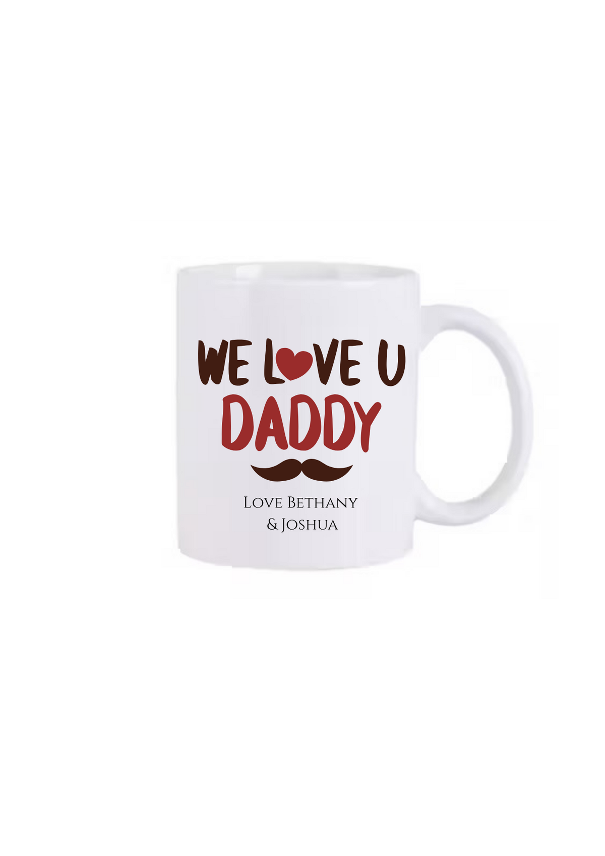 Personalised sublimated mugs with matching coaster, perfect gift set