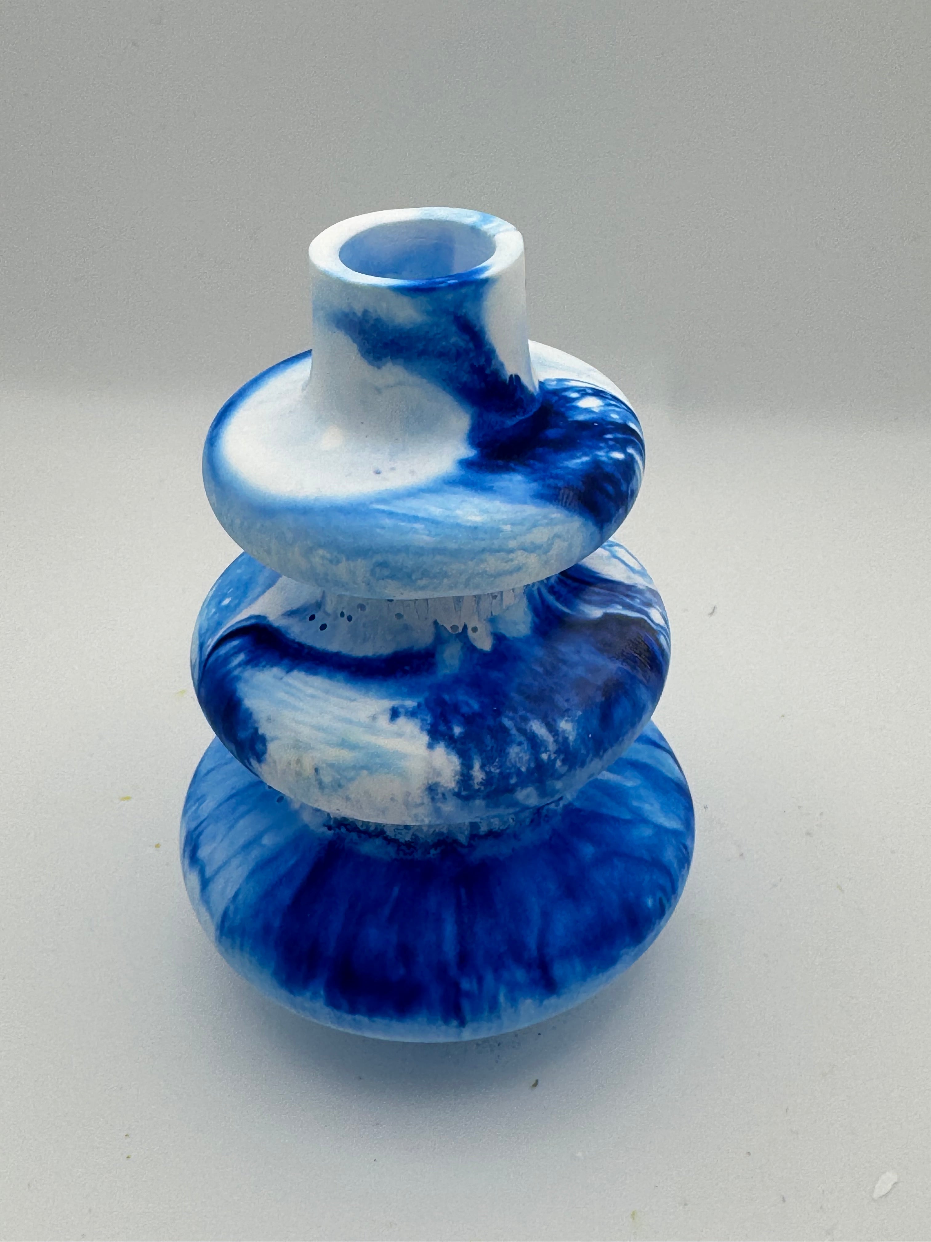 Blue spiral vase