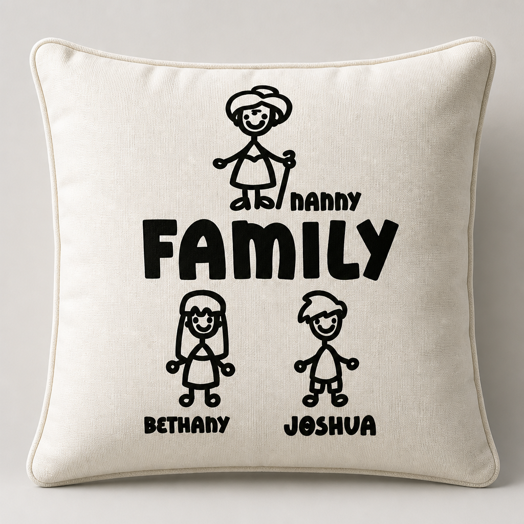 Personalised family cushions