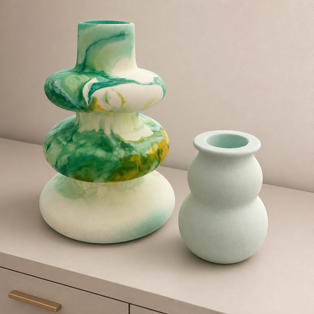 Tall spiral Ecoresin vase