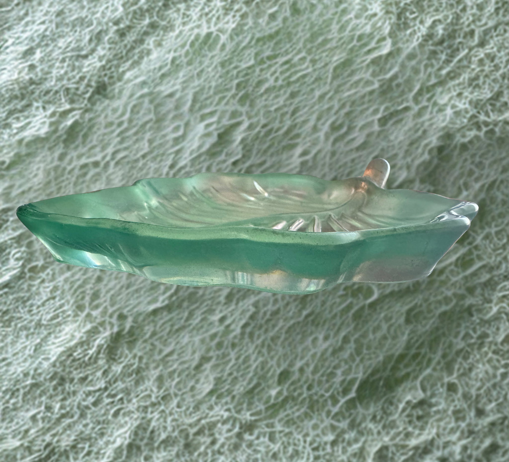 Green leaf trinket dish
