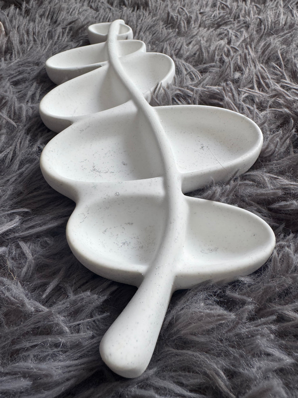 Hand poured eco resin branch trinket tray
