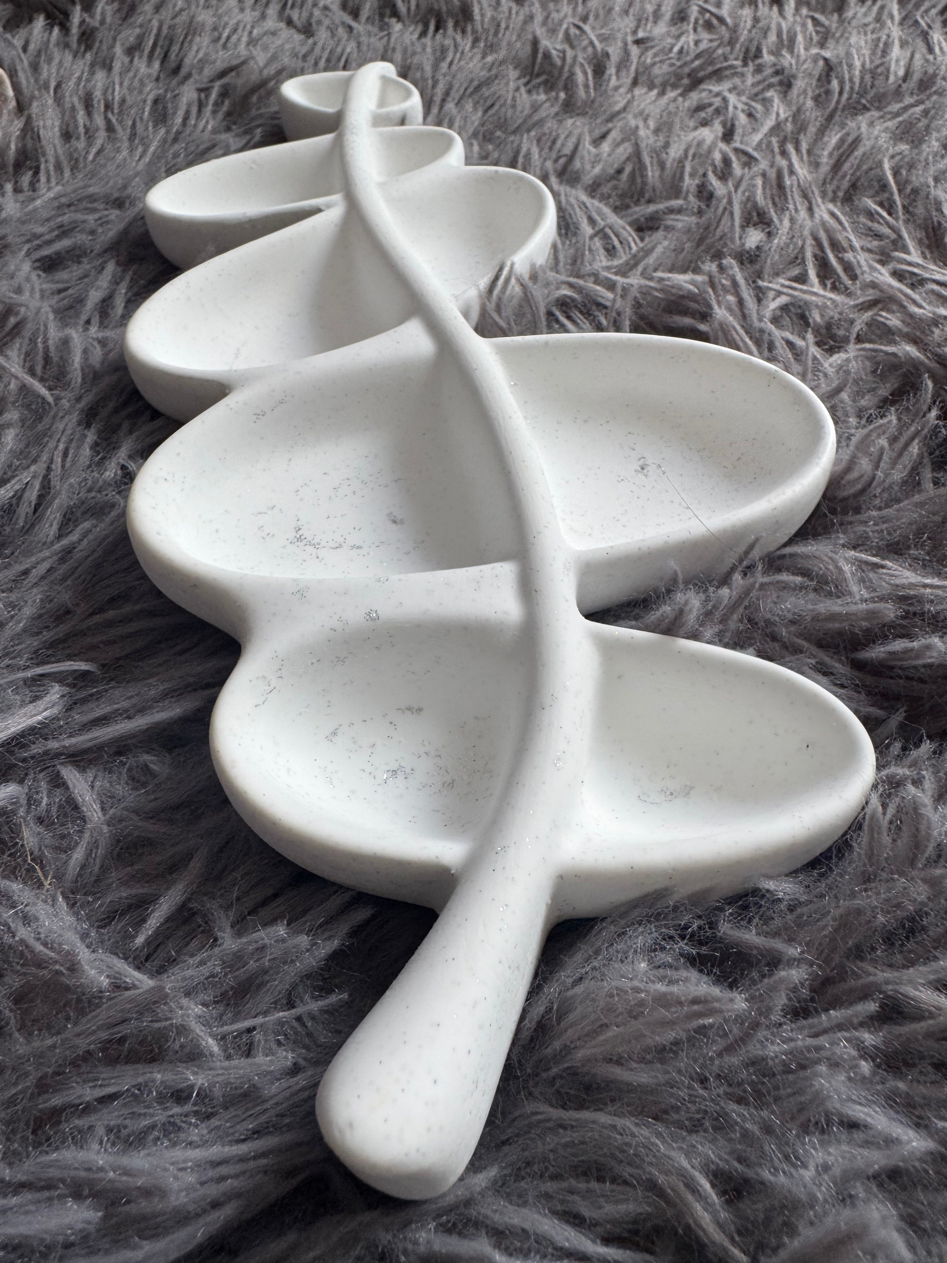 Hand poured eco resin branch trinket tray