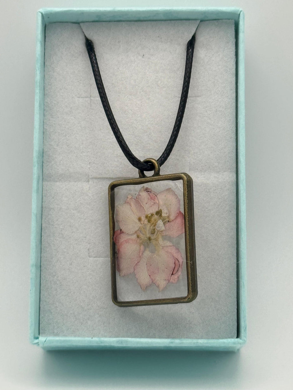 Botanical Resin Necklace - Pressed Flower Pendant