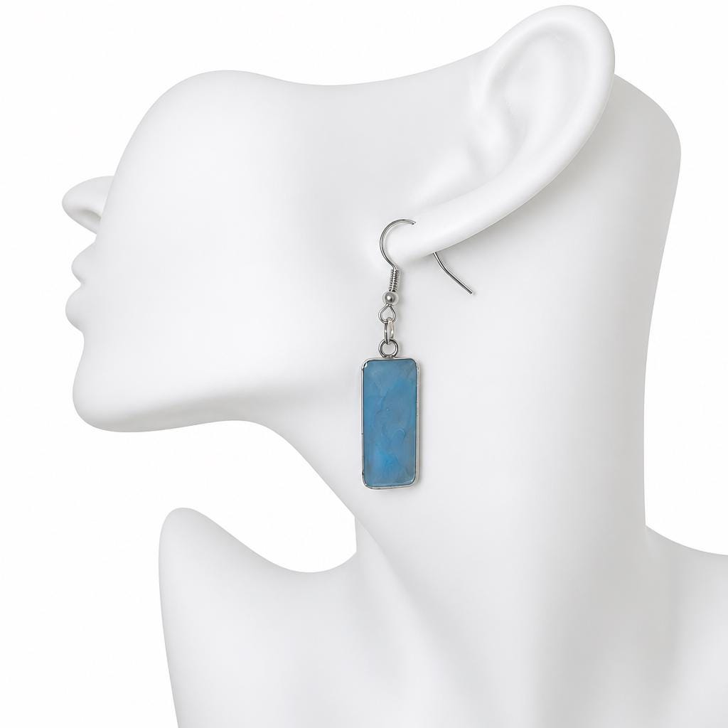 Handmade resin pendant earrings