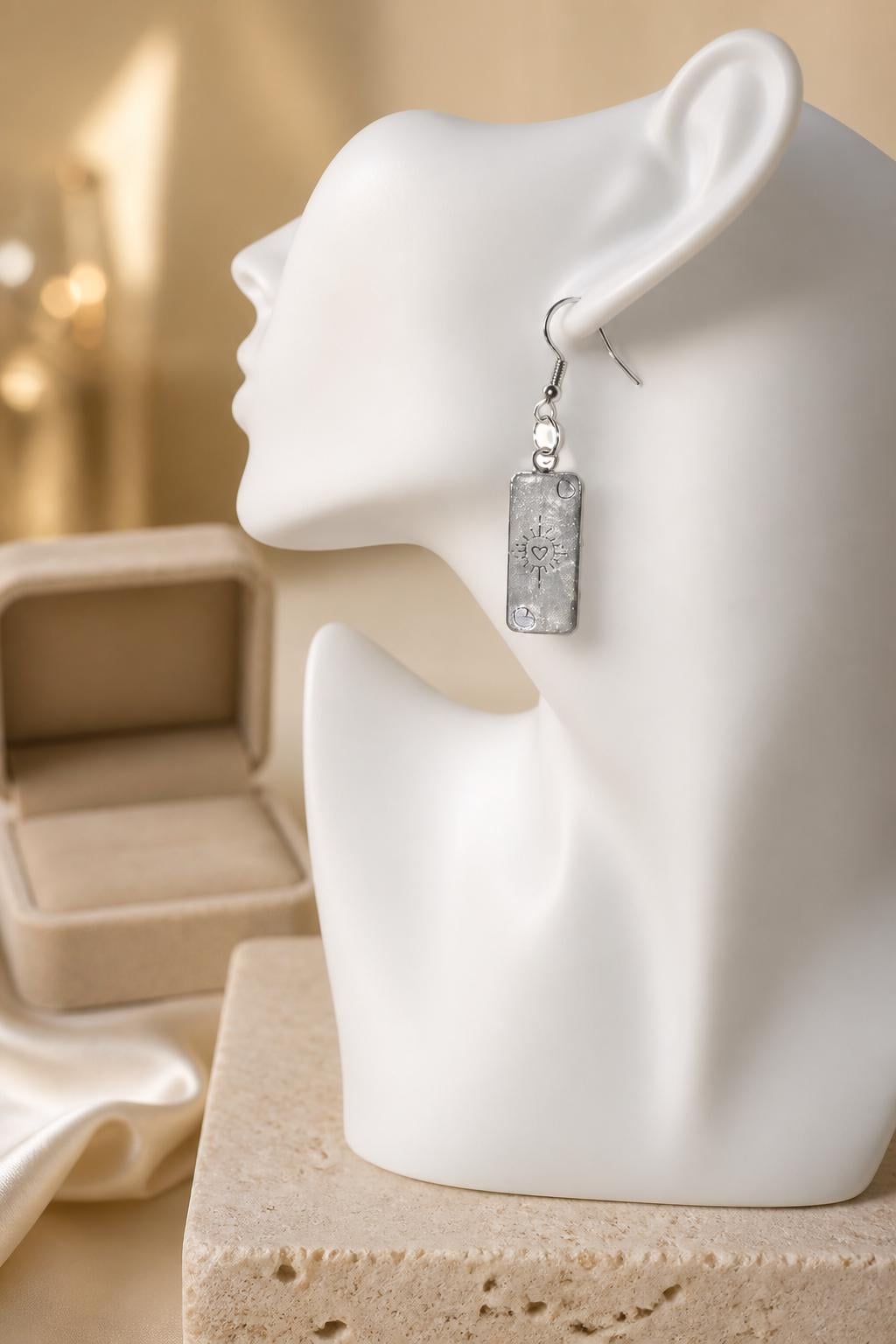 Handmade resin pendant earrings