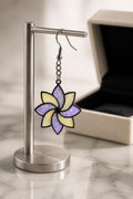 Handmade resin earrings with metal bezels