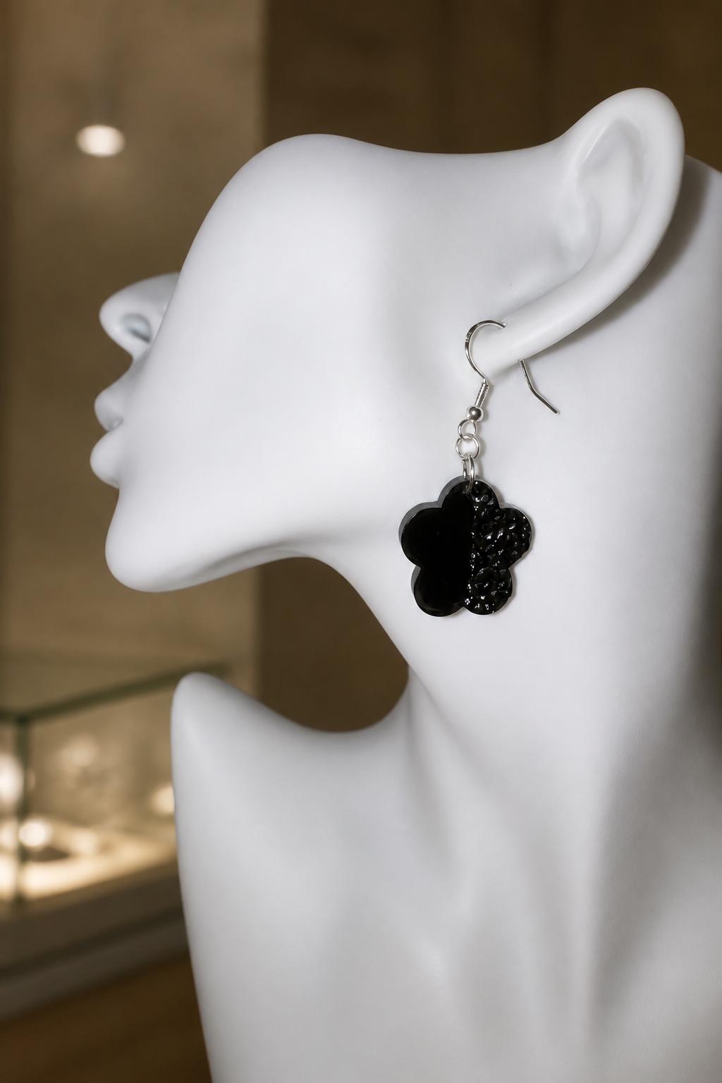 Handmade resin drop earrings