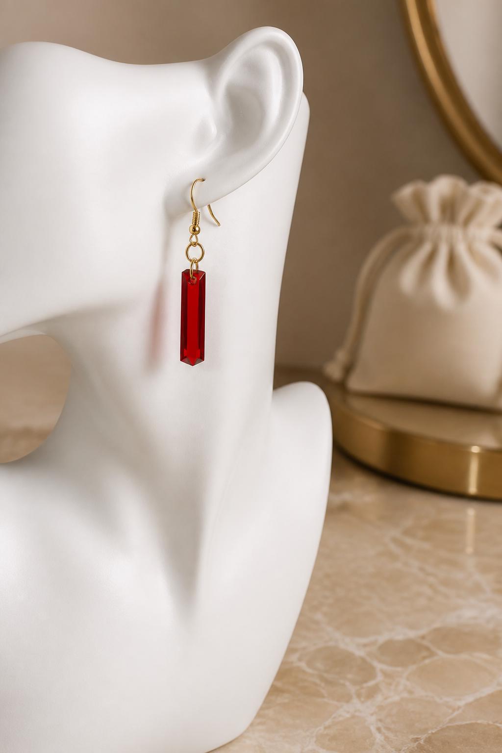 Handmade resin drop earrings