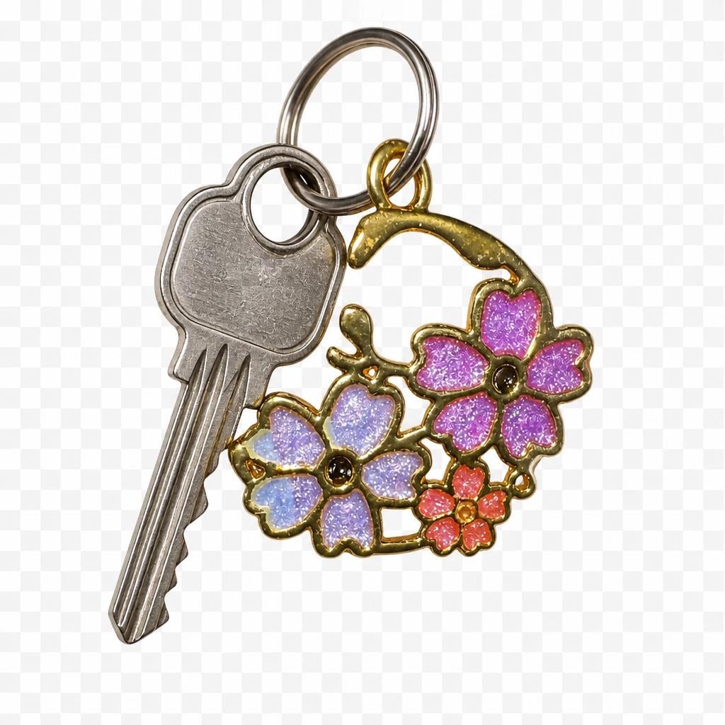 Handmade resin keyrings with metal bezel